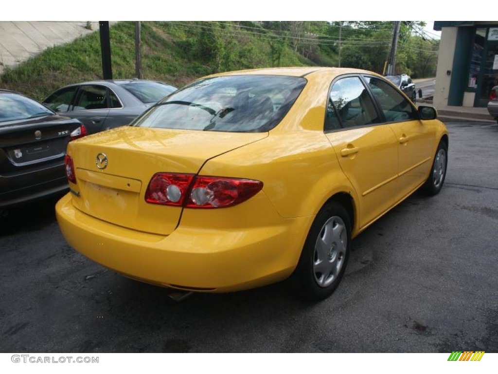 2003 MAZDA6 i Sedan - Speed Yellow / Gray photo #10
