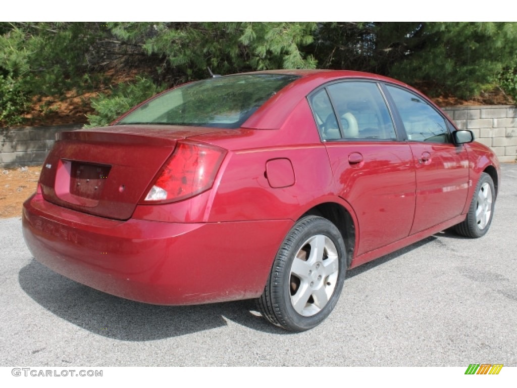 2007 ION 2 Sedan - Berry Red / Tan photo #3