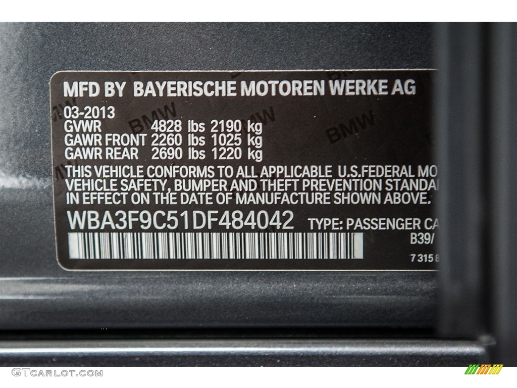 2013 3 Series ActiveHybrid 3 Sedan - Mineral Grey Metallic / Black photo #20