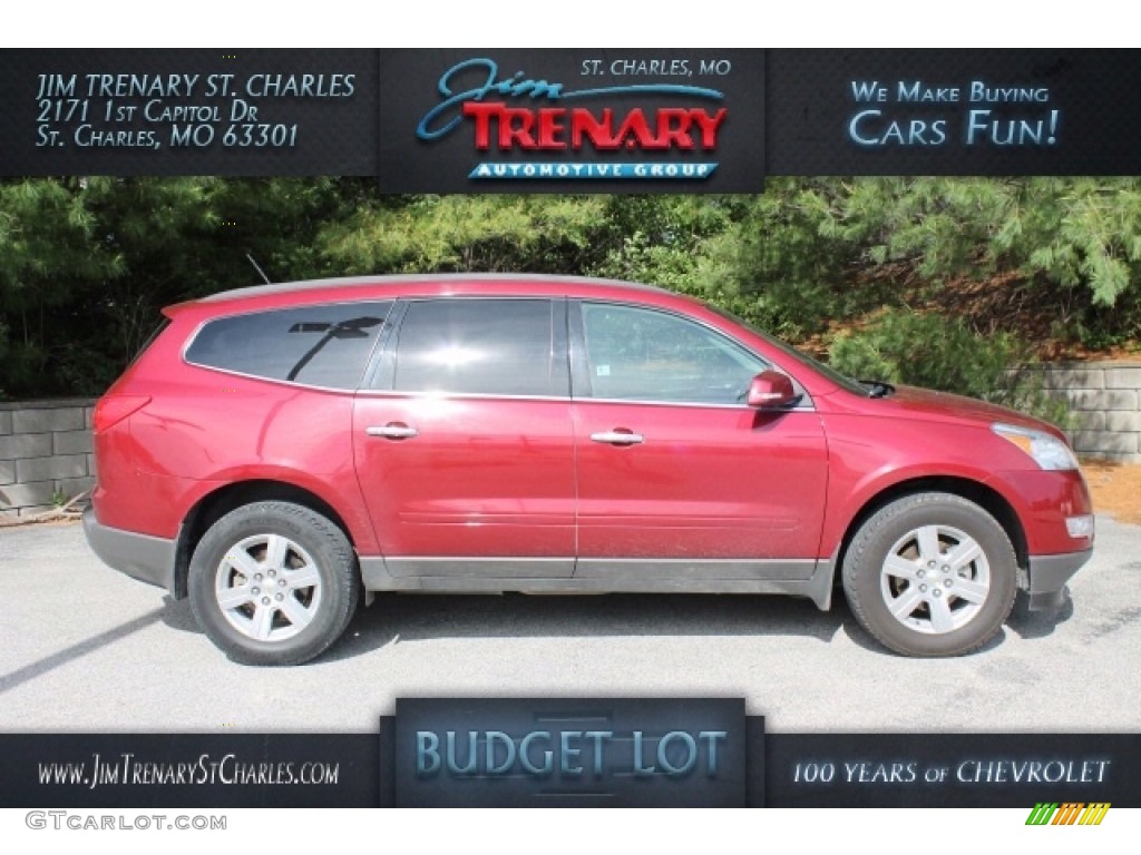 2011 Traverse LT - Red Jewel Metallic / Ebony/Ebony photo #1