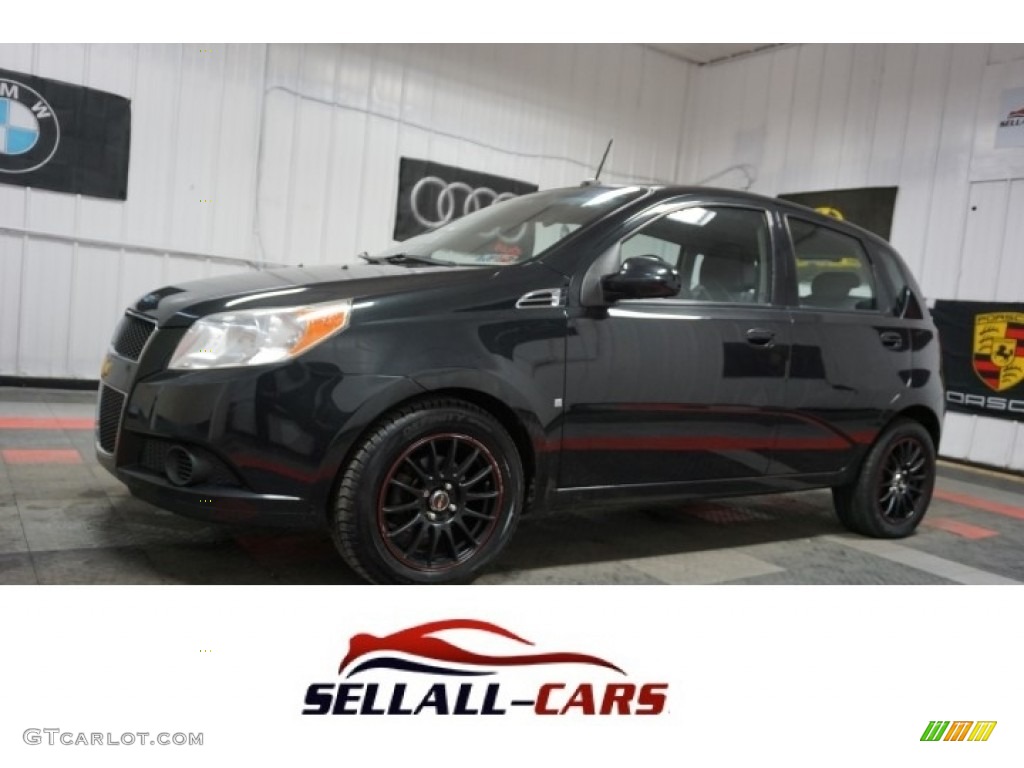 2009 Aveo Aveo5 LS - Black Granite Metallic / Charcoal photo #1