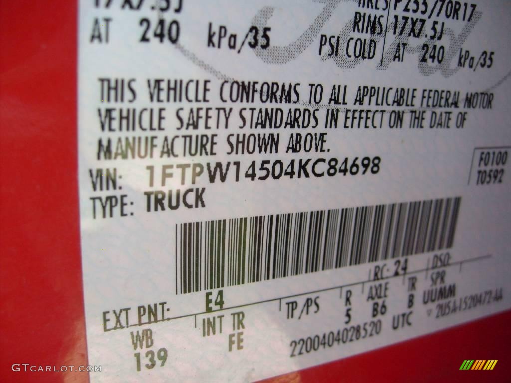 2004 F150 XLT SuperCrew 4x4 - Bright Red / Dark Flint photo #15