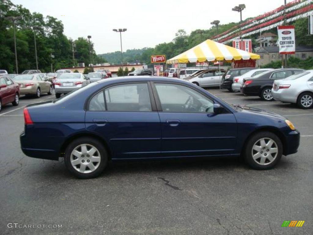 2002 Civic EX Sedan - Eternal Blue Pearl / Gray photo #5