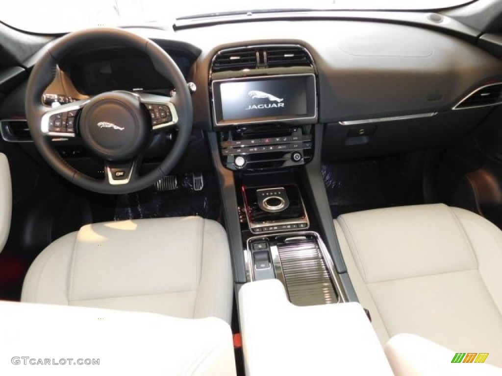 2017 Jaguar F-PACE 35t AWD First Edition First Edition Light Oyster Houndstooth Dashboard Photo #113007340