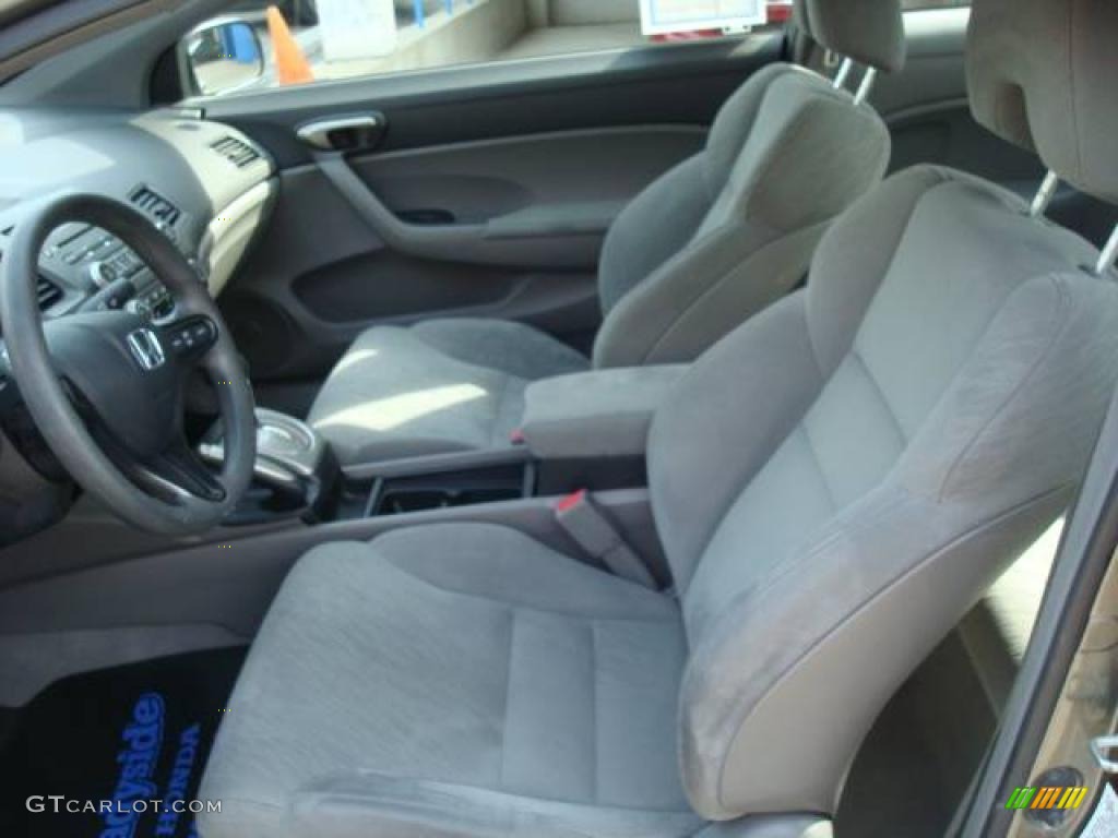 2007 Civic LX Coupe - Galaxy Gray Metallic / Gray photo #10
