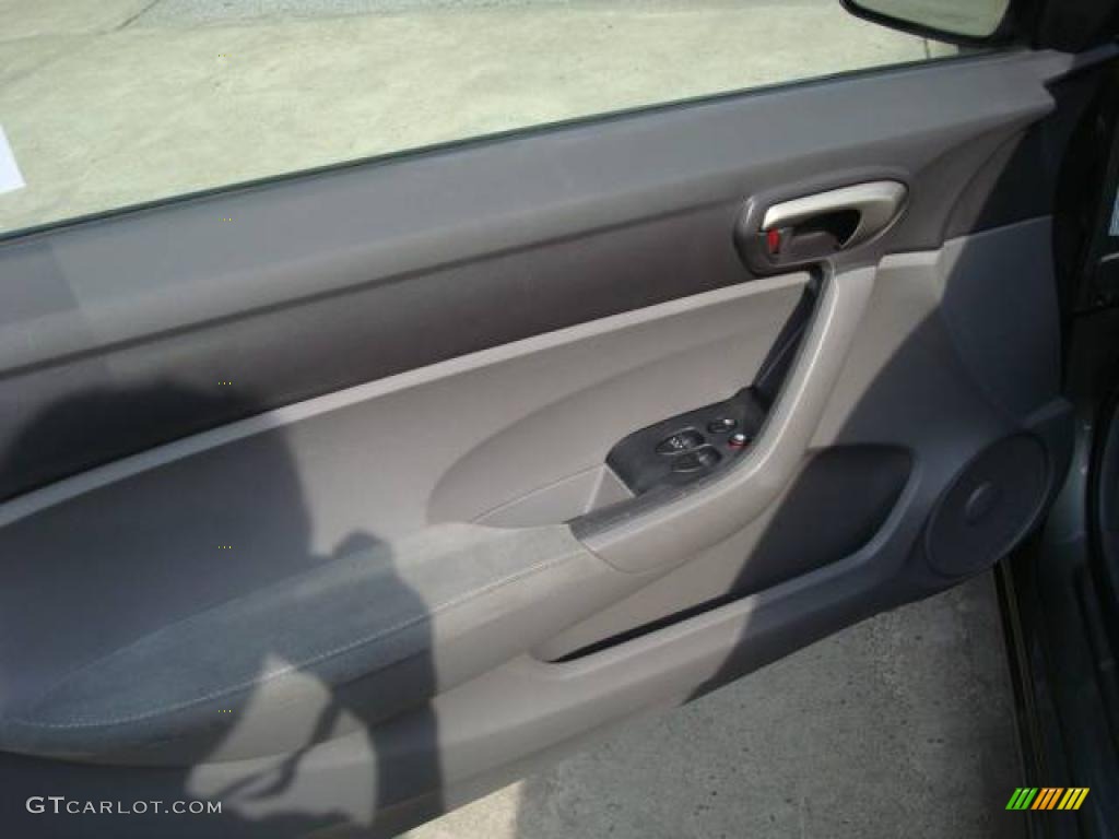 2007 Civic LX Coupe - Galaxy Gray Metallic / Gray photo #13