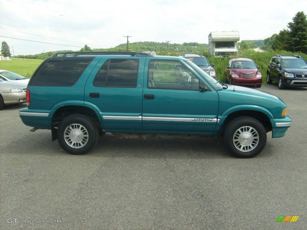 1995 Jimmy SLE 4x4 - Bright Teal Metallic / Gray photo #6