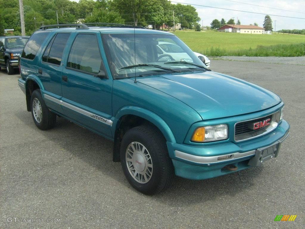 1995 Jimmy SLE 4x4 - Bright Teal Metallic / Gray photo #7