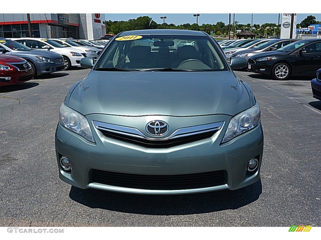 2011 Camry Hybrid - Aloe Green Metallic / Bisque photo #26