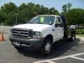 2004 Oxford White Ford F550 Super Duty XL Regular Cab 4x4 Chassis Stake Truck  photo #7