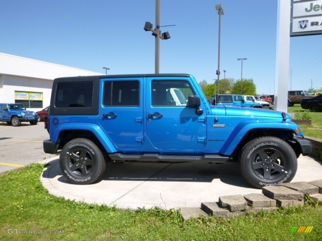 2016 Wrangler Unlimited Sport 4x4 - Hydro Blue Pearl / Black photo #6