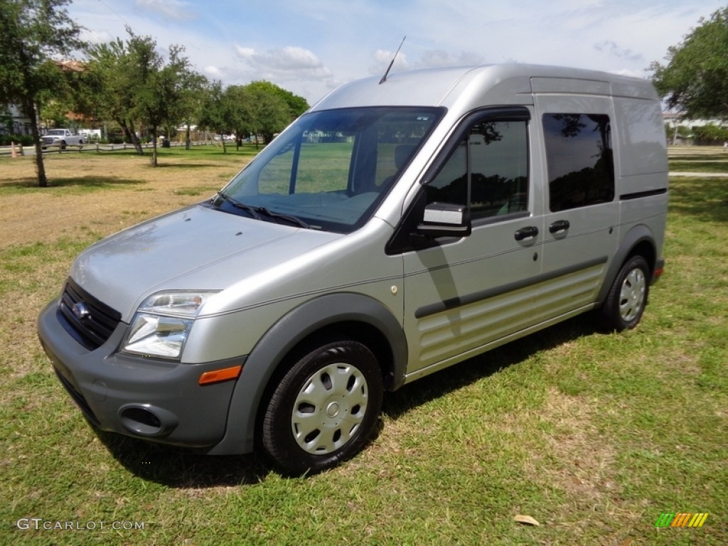 2010 Transit Connect XL Cargo Van - Silver Metallic / Dark Gray photo #9