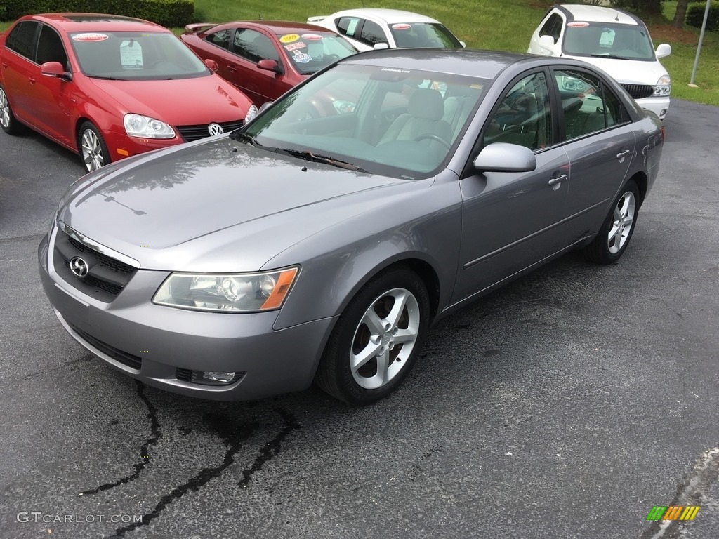 2007 Sonata SE V6 - Steel Gray / Gray photo #1