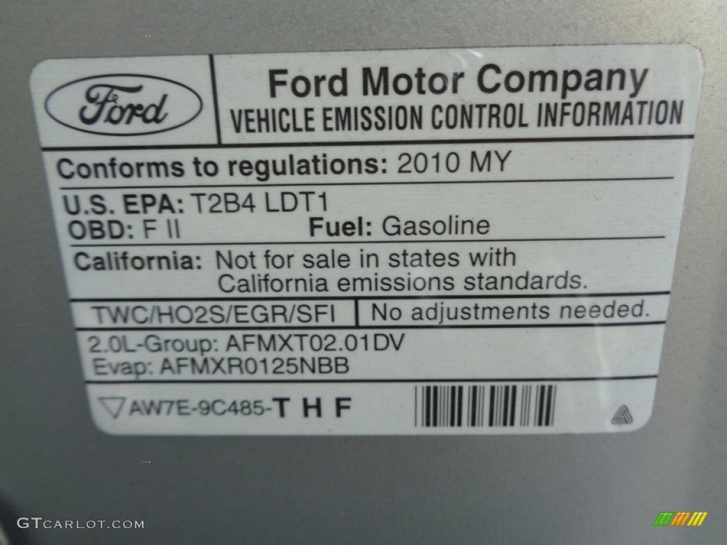 2010 Transit Connect XL Cargo Van - Silver Metallic / Dark Gray photo #85
