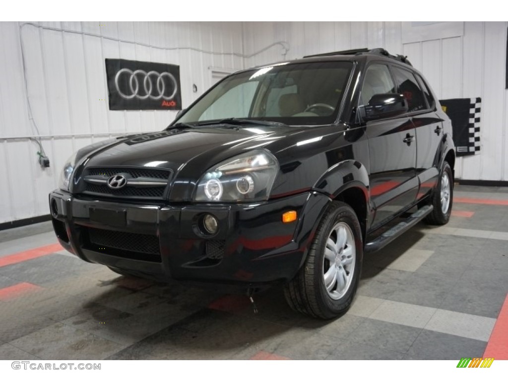 2006 Tucson Limited 4x4 - Obsidian Black / Beige photo #3