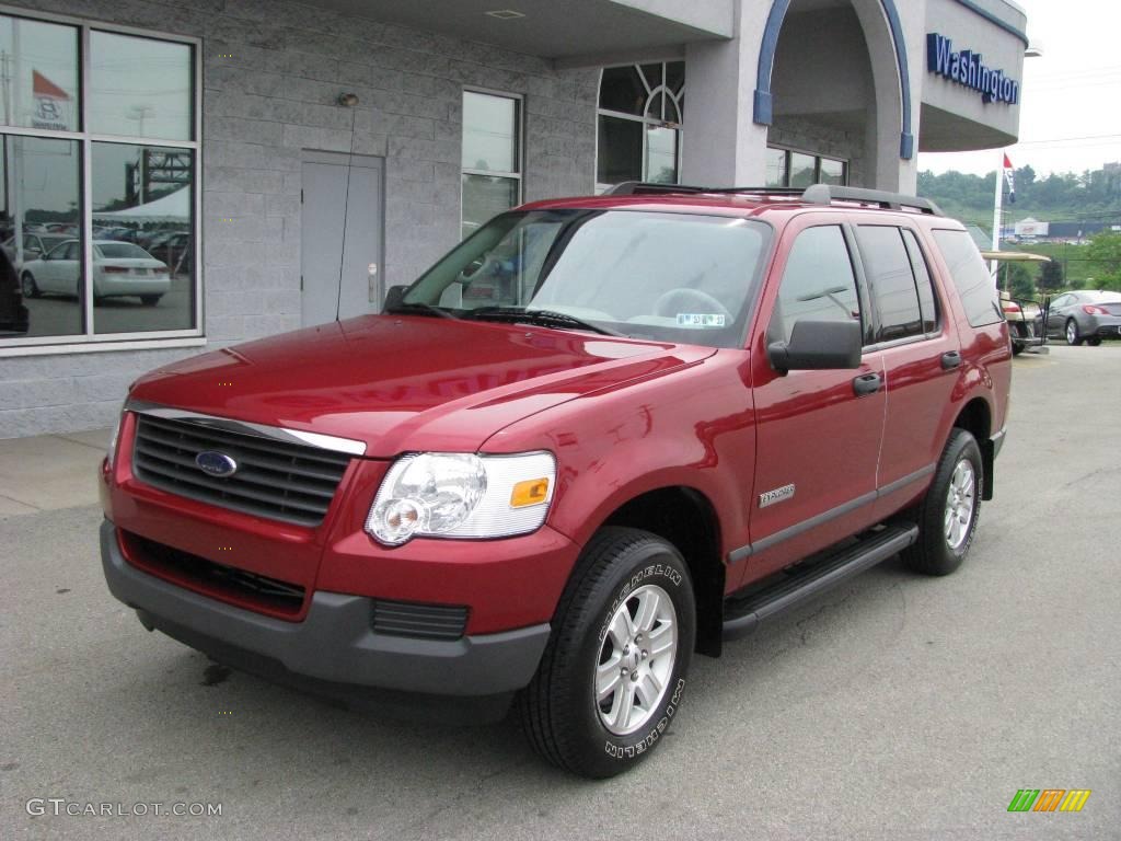 2006 Explorer XLS 4x4 - Redfire Metallic / Stone photo #2