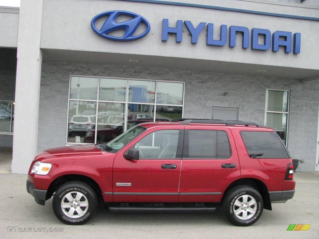 2006 Explorer XLS 4x4 - Redfire Metallic / Stone photo #3