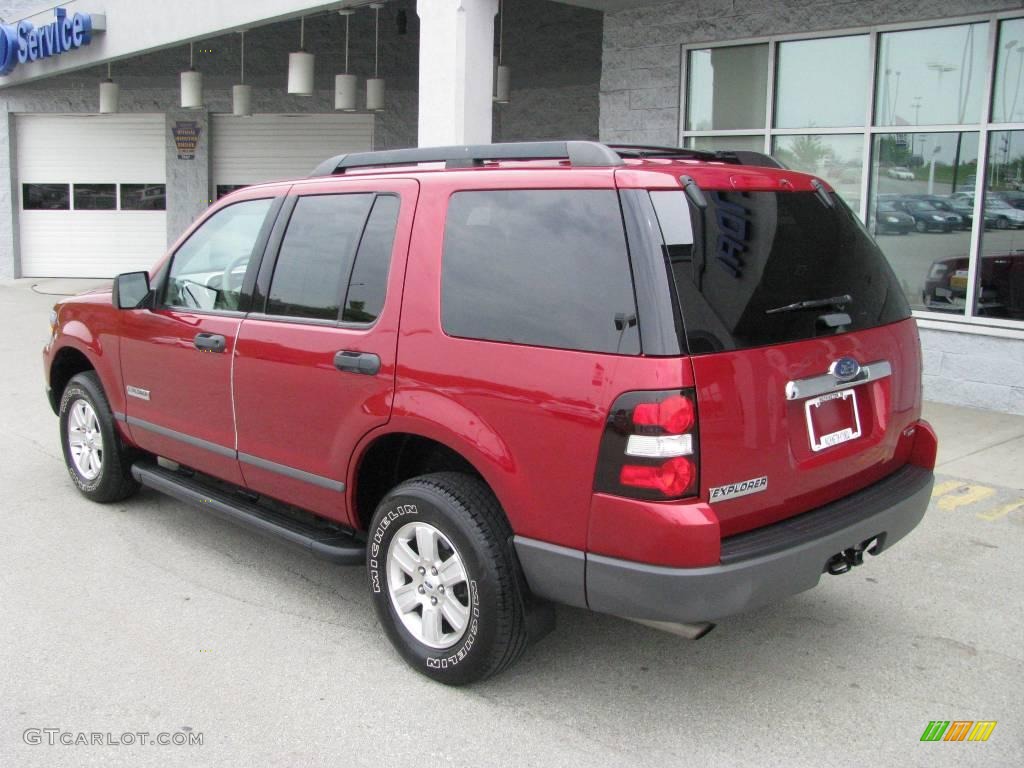 2006 Explorer XLS 4x4 - Redfire Metallic / Stone photo #4