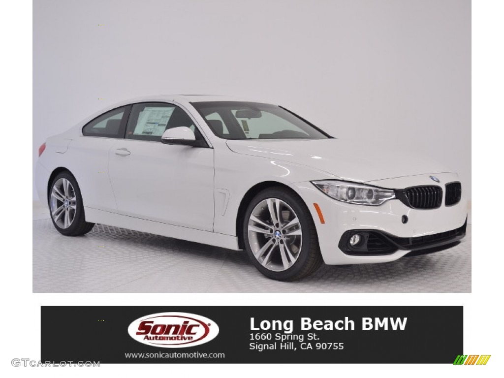 2016 4 Series 428i Coupe - Alpine White / Black photo #1