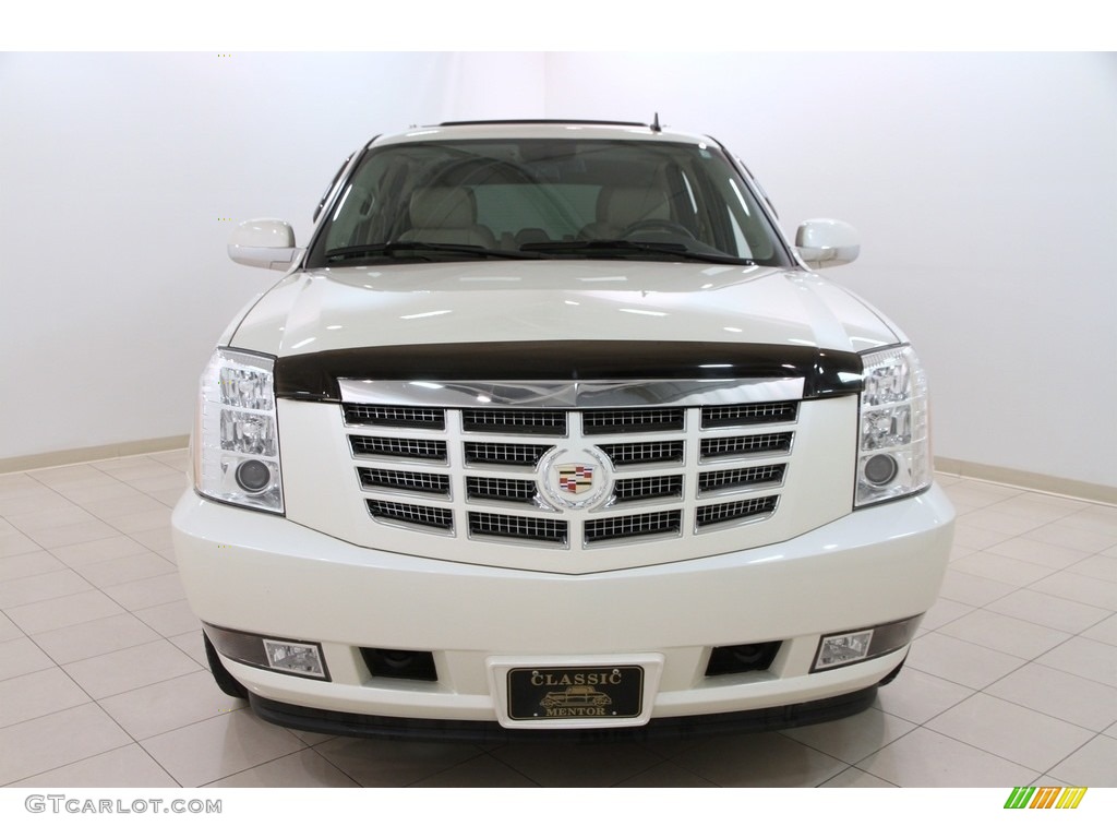 2013 Escalade Luxury AWD - White Diamond Tricoat / Cashmere/Cocoa photo #2