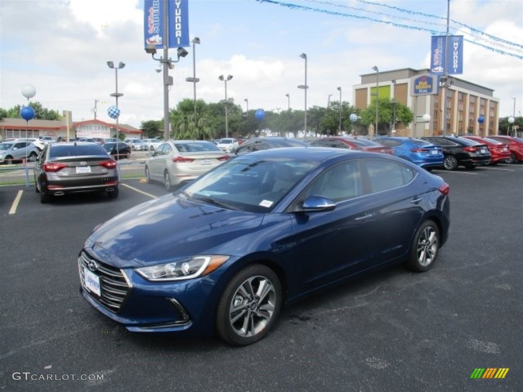 2017 Elantra Limited - Lakeside Blue / Gray photo #9