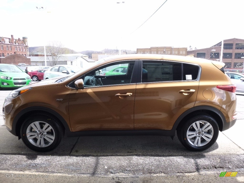 2017 Sportage LX AWD - Burnished Copper / Black photo #5