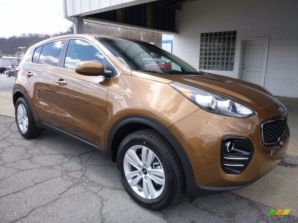 2017 Sportage LX AWD - Burnished Copper / Black photo #8