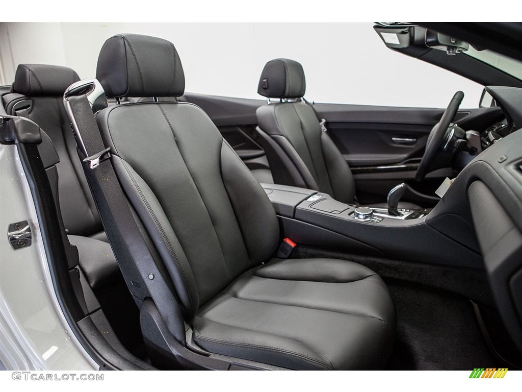 Black Interior 2017 BMW 6 Series 640i Convertible Photo #113043672