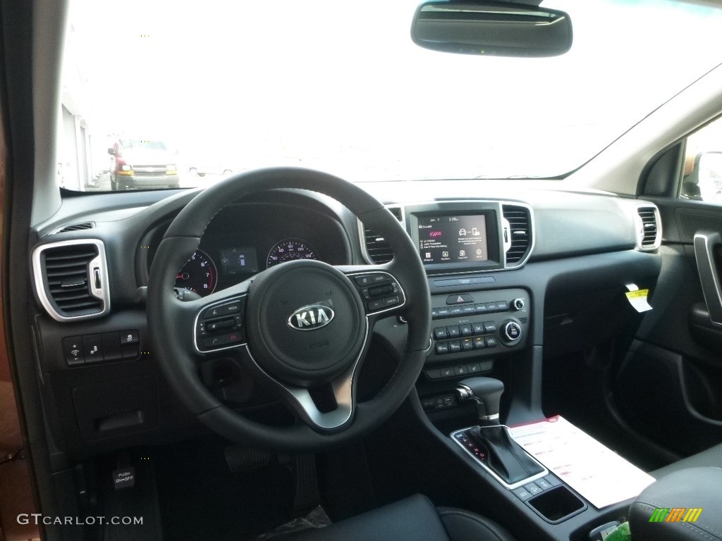2017 Kia Sportage EX AWD Black Dashboard Photo #113044608