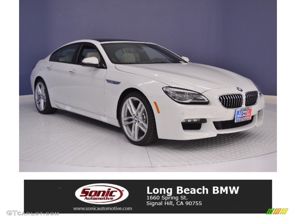 2016 6 Series 640i Gran Coupe - Alpine White / Ivory White photo #1