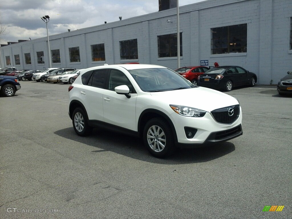 2014 CX-5 Touring AWD - Crystal White Pearl Mica / Black photo #1