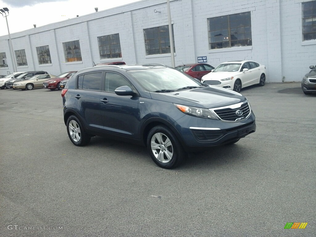 2012 Sportage LX AWD - Twilight Blue / Alpine Gray photo #1