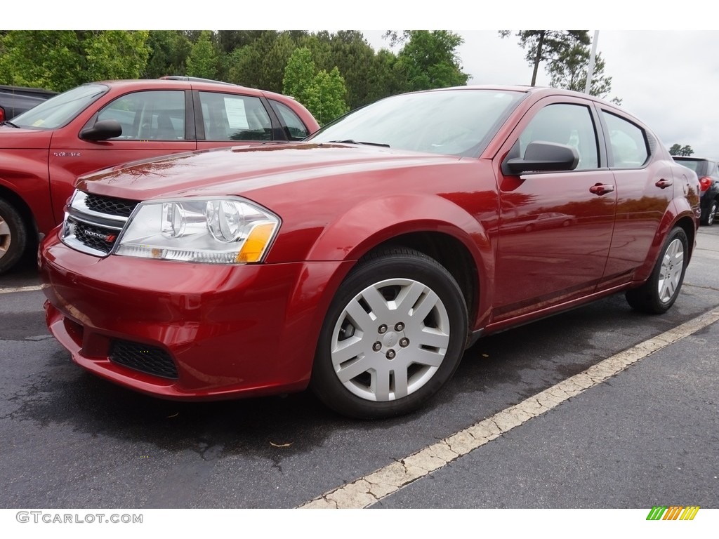 Deep Cherry Red Crystal Pearl 2014 Dodge Avenger SE Exterior Photo #113054115