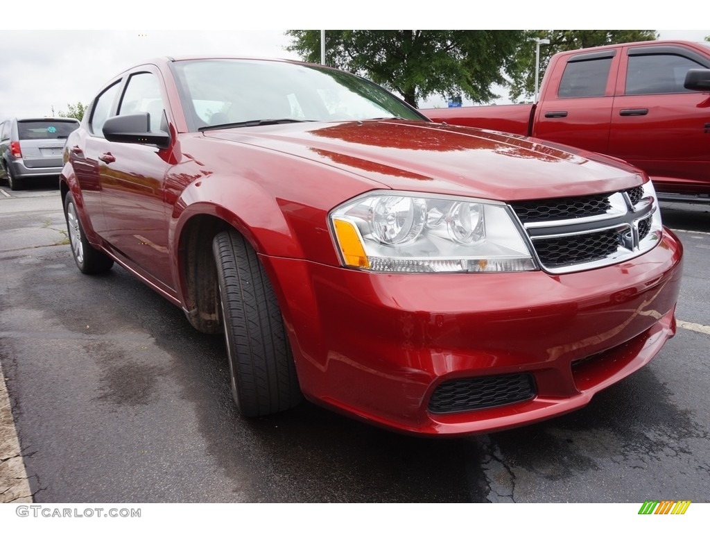 2014 Avenger SE - Deep Cherry Red Crystal Pearl / Black/Light Frost Beige photo #4