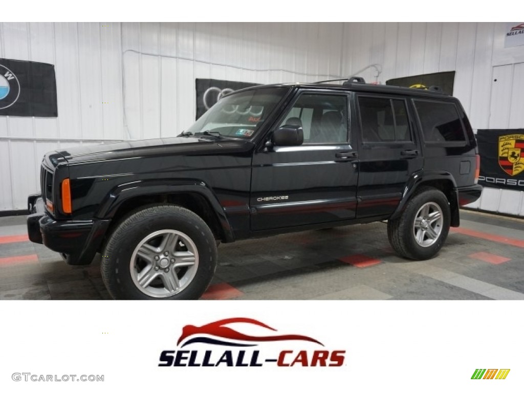 2001 Cherokee Sport 4x4 - Black / Agate photo #1