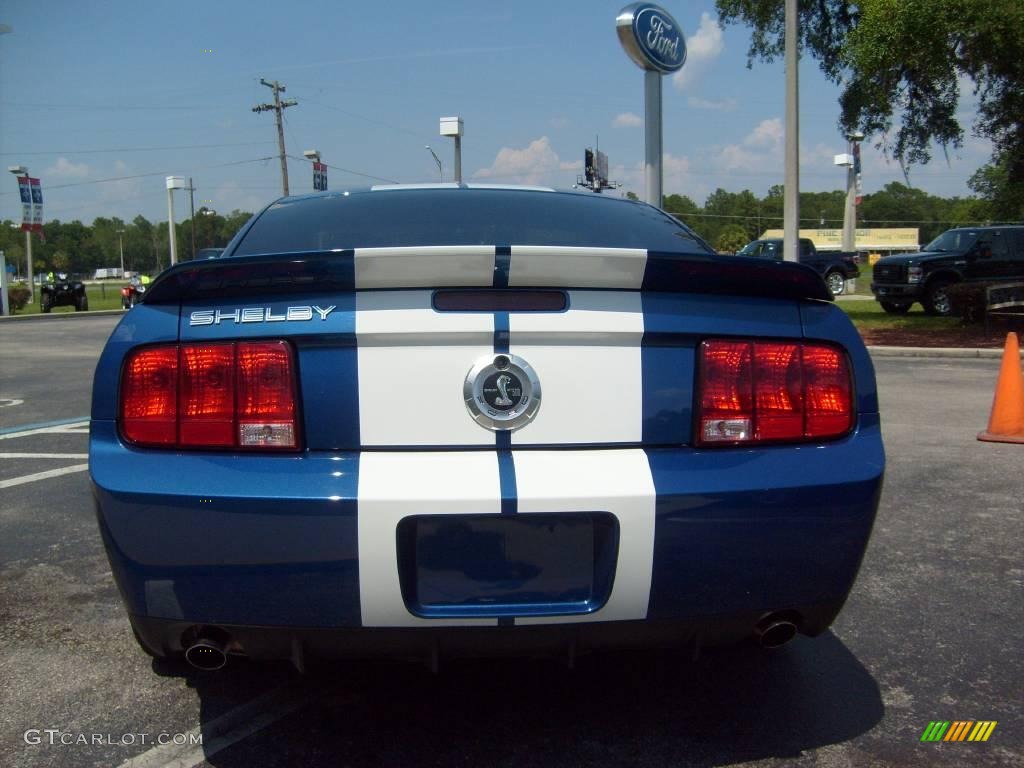 2009 Mustang Shelby GT500 Coupe - Vista Blue Metallic / Black/Black photo #4