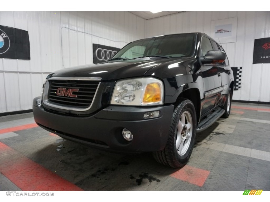 2002 Envoy SLT 4x4 - Onyx Black / Medium Pewter photo #3