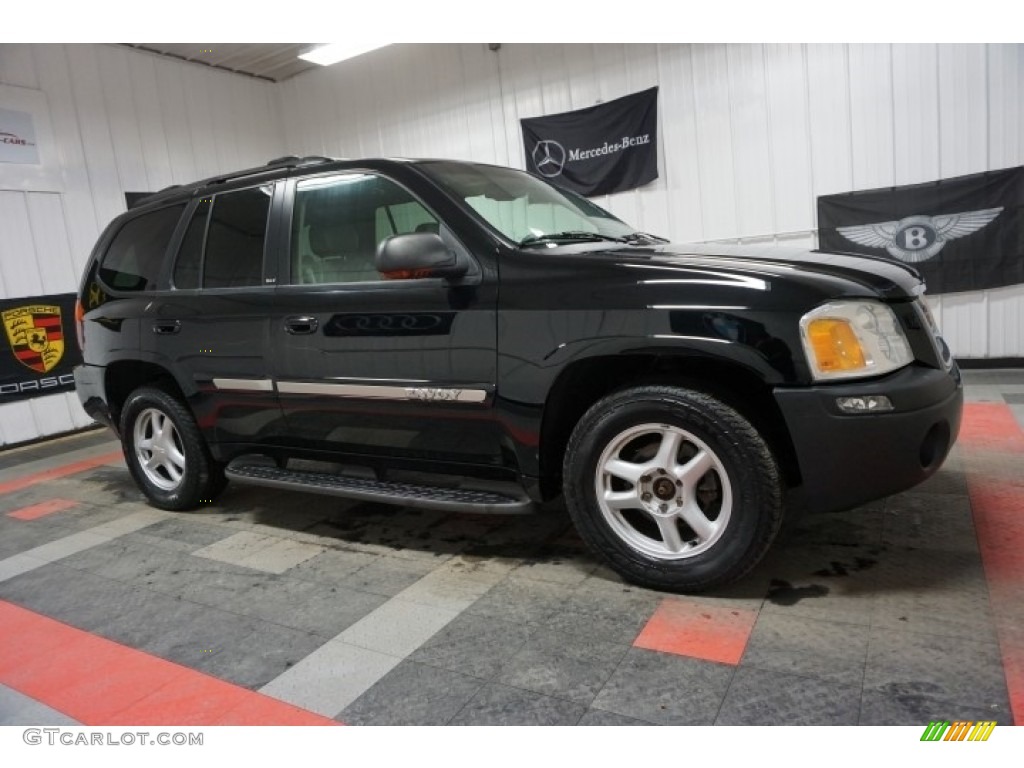 2002 Envoy SLT 4x4 - Onyx Black / Medium Pewter photo #6