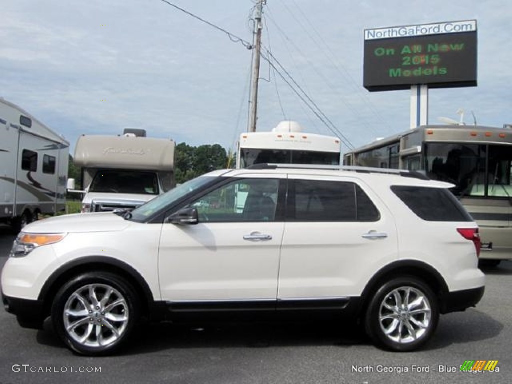 2013 Explorer XLT 4WD - White Platinum Tri-Coat / Medium Light Stone photo #2