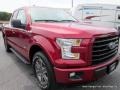 2016 Ruby Red Ford F150 XLT SuperCab 4x4  photo #35