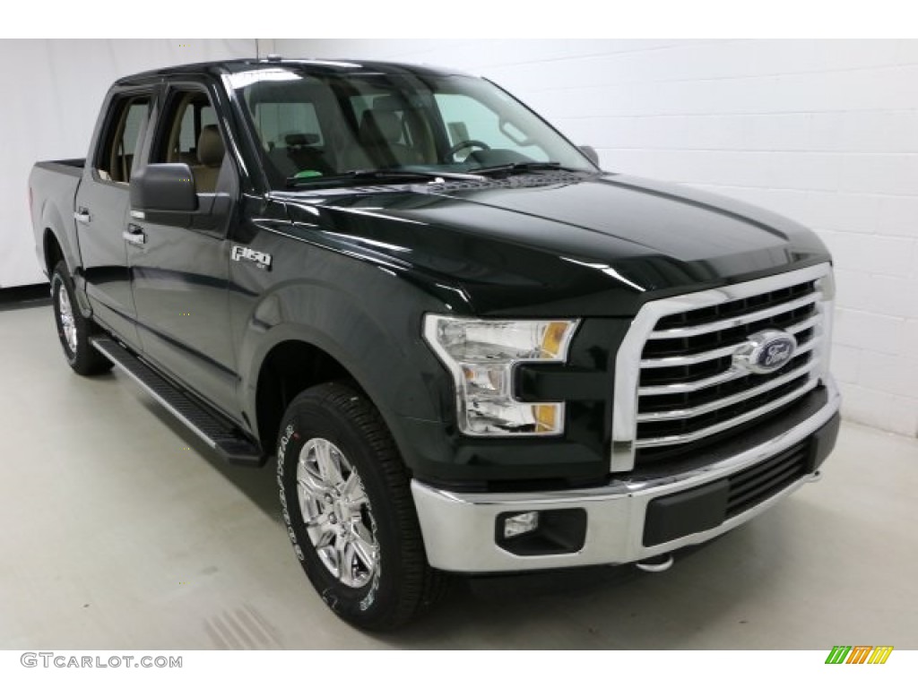 2016 F150 XLT SuperCrew 4x4 - Green Gem / Medium Light Camel photo #3