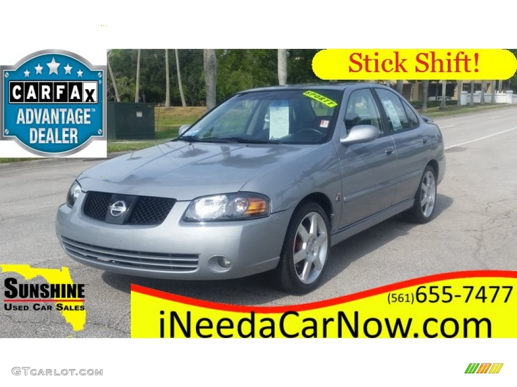 2004 Sentra SE-R Spec V - Molten Silver / Charcoal photo #1
