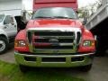 2008 Red Ford F650 Super Duty XLT Regular Cab Chassis Dump Truck  photo #6