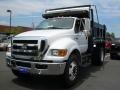 2008 Oxford White Ford F750 Super Duty XL Chassis Regular Cab Dump Truck  photo #1