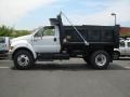 2008 Oxford White Ford F750 Super Duty XL Chassis Regular Cab Dump Truck  photo #2