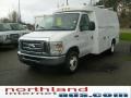 Oxford White 2009 Ford E Series Cutaway E350 Commercial Utility Truck