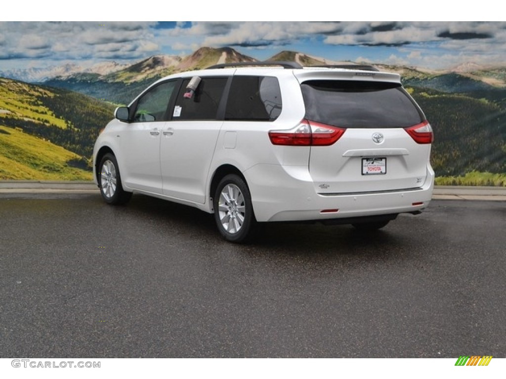 2016 Sienna XLE Premium AWD - Blizzard Pearl / Ash photo #3