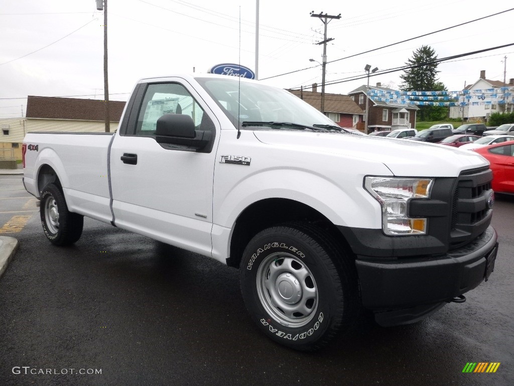 2016 F150 XL Regular Cab 4x4 - Oxford White / Medium Earth Gray photo #3