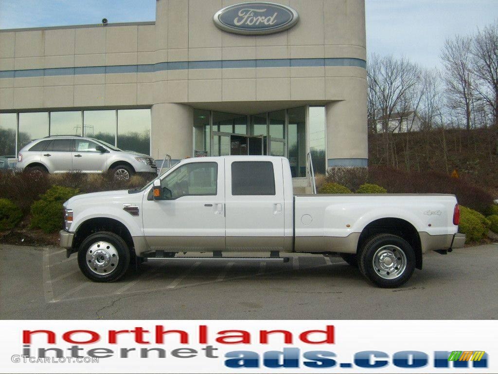 2009 F450 Super Duty King Ranch Crew Cab 4x4 - Oxford White / Chaparral Leather photo #1