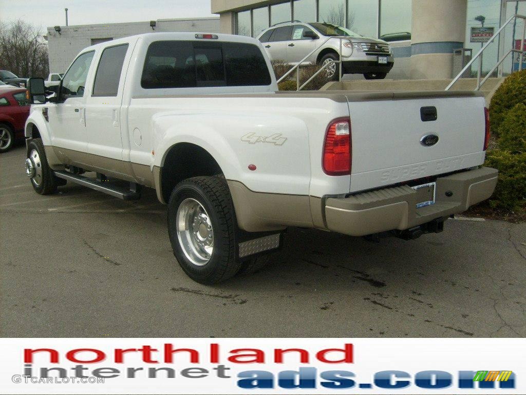 2009 F450 Super Duty King Ranch Crew Cab 4x4 - Oxford White / Chaparral Leather photo #2